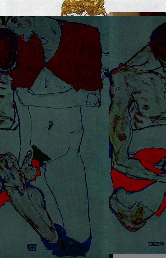 Egon Schiele Courting couple